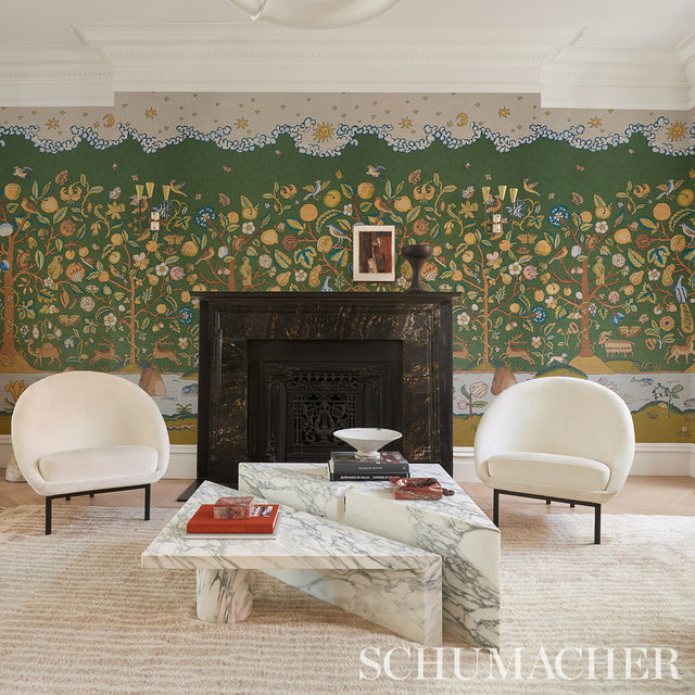 Chaucer's Forest Panel Set Document by Schumacher Scenic Botanical Wall Mural – Schumacher 5013290
