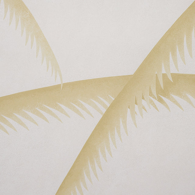 Deco Palms Gold by Schumacher Art Deco Palm Frond Wallpaper – Schumacher 5013302