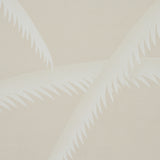 Deco Palms Ivory on Natural by Schumacher Art Deco Palm Frond Wallpaper – Schumacher 5013303
