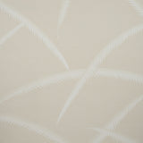 Deco Palms wallpaper in ivory on natural, featuring stylized palm fronds in a modern Art Deco style by Schumacher.