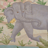 Finches Jungle Panel Set Scenic Jungle Wallpaper in Parchment by Schumacher – 5013310