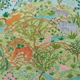 Finches Jungle Panel Set Verdant Scenic Jungle Wallpaper – Schumacher 5013311