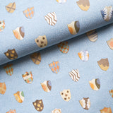 Heraldic Oxford Blue by Happy Menocal Whimsical Shields Wallpaper – Schumacher 5013491