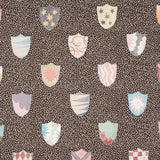 Heraldic Brown by Happy Menocal Whimsical Shields Wallpaper – Schumacher 5013493