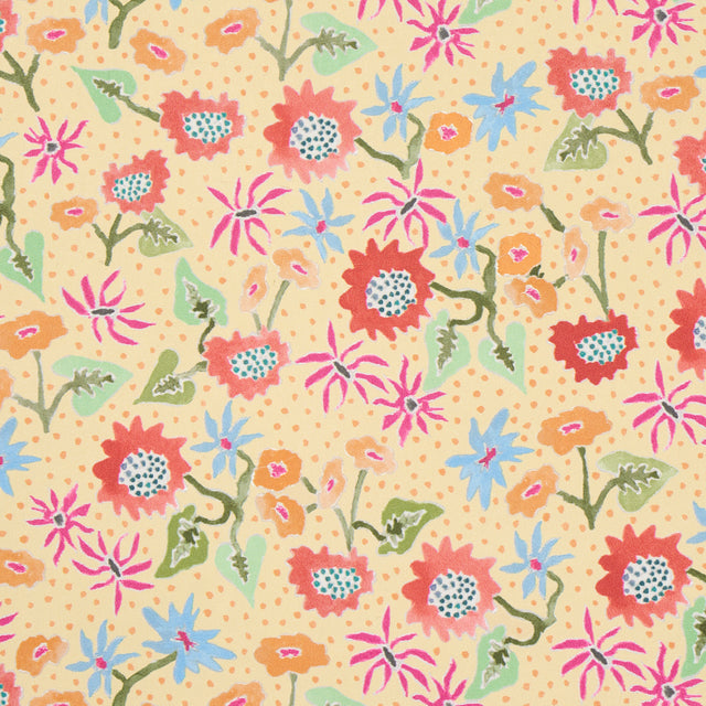 Calico Giverny by Happy Menocal Multicolor Microfloral Wallpaper – Schumacher 5013501