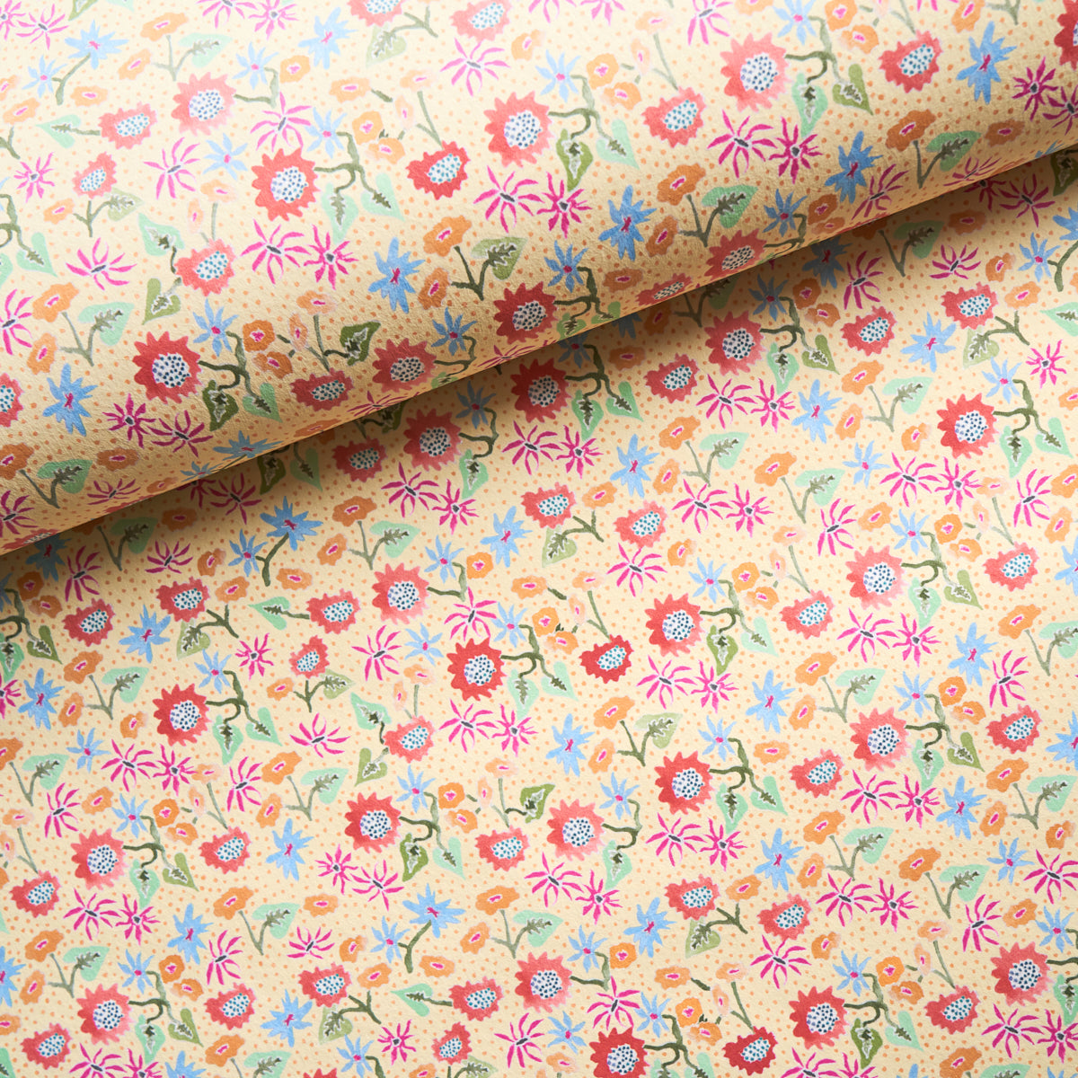 Calico Giverny by Happy Menocal Multicolor Microfloral Wallpaper – Schumacher 5013501