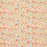 Calico Giverny by Happy Menocal for Schumacher. Multicolor microfloral wallpaper with stylized flowers on a stippled background.