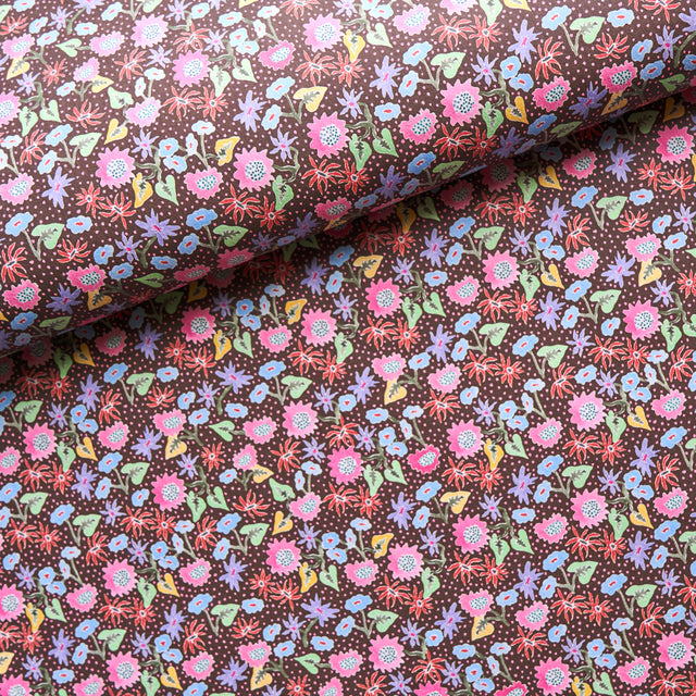 Calico Multi on Brown by Happy Menocal Schumacher Wallpaper – 5013502