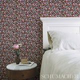 Calico Multi on Brown by Happy Menocal Schumacher Wallpaper – 5013502