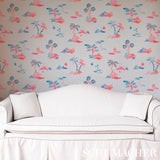 Valletta Sky and Pink by Schumacher Whimsical Scenic Wallpaper – Schumacher 5013520