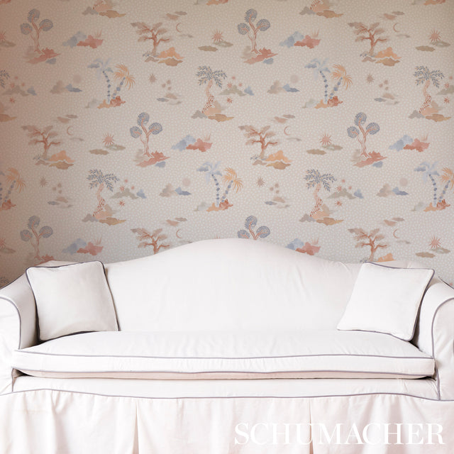 Valletta Moonstone by Happy Menocal Scenic Wallpaper – Schumacher 5013521