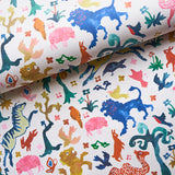 Beasts Multi on Ivory by Happy Menocal Whimsical Animal Wallpaper – Schumacher 5013530