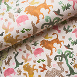 Beasts Pink and Gold by Happy Menocal Whimsical Animal Wallpaper – Schumacher 5013532