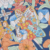 Fairie Garden Orange and Navy by Schumacher Whimsical Fairy Floral Wallpaper – Schumacher 5013540