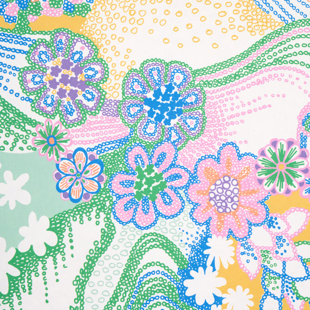 Daisy Chain Light Multi by Clements Ribeiro Psychedelic Floral Wallpaper – Schumacher 5013550