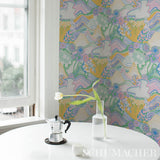 Daisy Chain Light Multi by Clements Ribeiro Psychedelic Floral Wallpaper – Schumacher 5013550