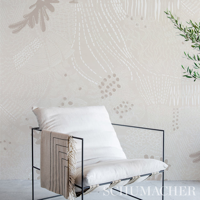 Haven Light Neutral by Clements Ribeiro Abstract Wallpaper – Schumacher 5013560