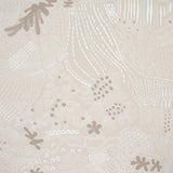 Haven wallpaper in light neutral by Clements Ribeiro for Schumacher, featuring abstract, aboriginal-inspired patterns in soft beige and white tones.
