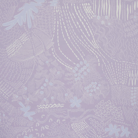 Haven Lilac by Clements Ribeiro for Schumacher - abstract large-scale wallpaper with flowing textures and aboriginal art inspiration