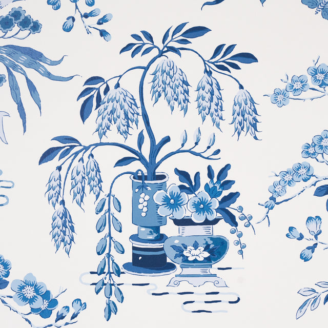 Ming Vase Porcelain by Schumacher Chinoiserie Floral Wallpaper – Schumacher 5013580
