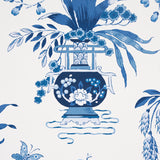 Ming Vase Porcelain by Schumacher Chinoiserie Floral Wallpaper – Schumacher 5013580