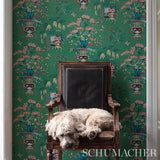 Ming Vase Jade Chinoiserie Wallpaper – Schumacher 5013582