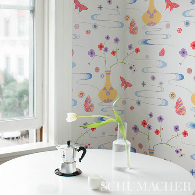 Fantasia Formosa Ivory by Cristina Buckley Whimsical Chinoiserie Wallpaper – Schumacher 5013590