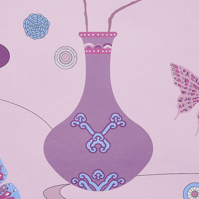 Fantasia Peony Pink by Cristina Buckley Whimsical Chinoiserie Wallpaper – Schumacher 5013592