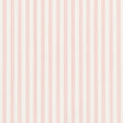 Edwin Stripe Narrow wallpaper in Petal by Schumacher, featuring narrow pink stripes on a white background, shown in a bright, classic interior setting.