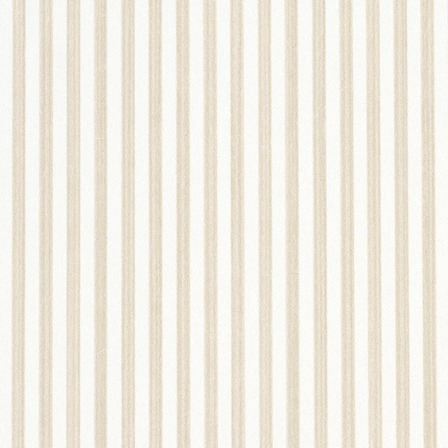 Edwin Stripe Narrow wallpaper in Straw by Schumacher, featuring narrow vertical stripes in a neutral palette.