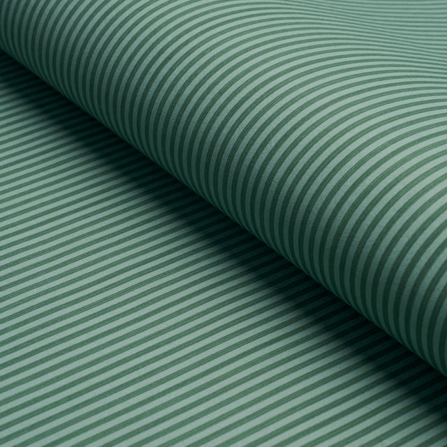 Edwin Stripe Narrow Dark Green by Schumacher Classic Dimensional Stripe Wallpaper – Schumacher 5013603