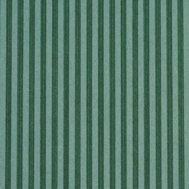 Edwin Stripe Narrow wallpaper in dark green, featuring narrow vertical stripes for a classic, dimensional look.