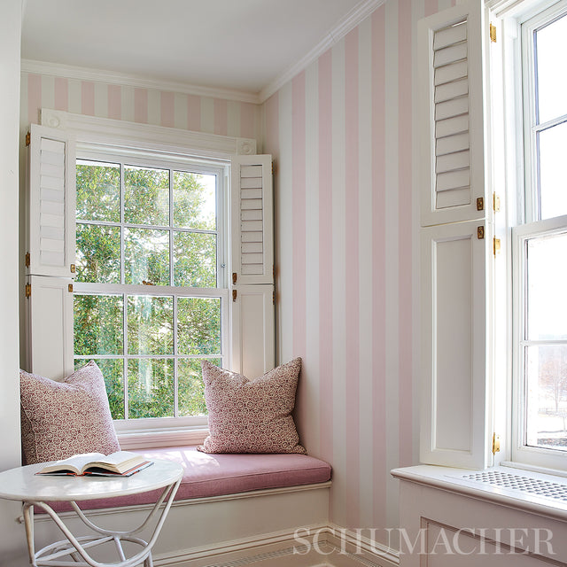 Edwin Stripe Wide Petal by Schumacher Classic Wide Stripe Wallpaper – Schumacher 5013620