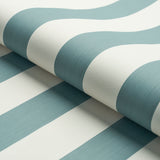 Edwin Stripe Wide Teal by Schumacher Classic Wide Stripe Wallpaper – Schumacher 5013623