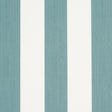 Edwin Stripe Wide wallpaper in teal and white by Schumacher, featuring bold vertical stripes and a textured look.