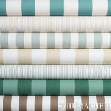 Edwin Stripe Wide Dark Green by Schumacher Dimensional Stripe Wallpaper – Schumacher 5013624