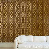 Zanzibar Trellis Mylar Gold Mylar Wallpaper – Schumacher 5013640