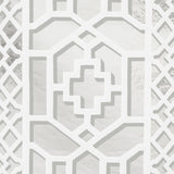 Zanzibar Trellis Mylar Silver Mylar Wallpaper – Schumacher 5013641