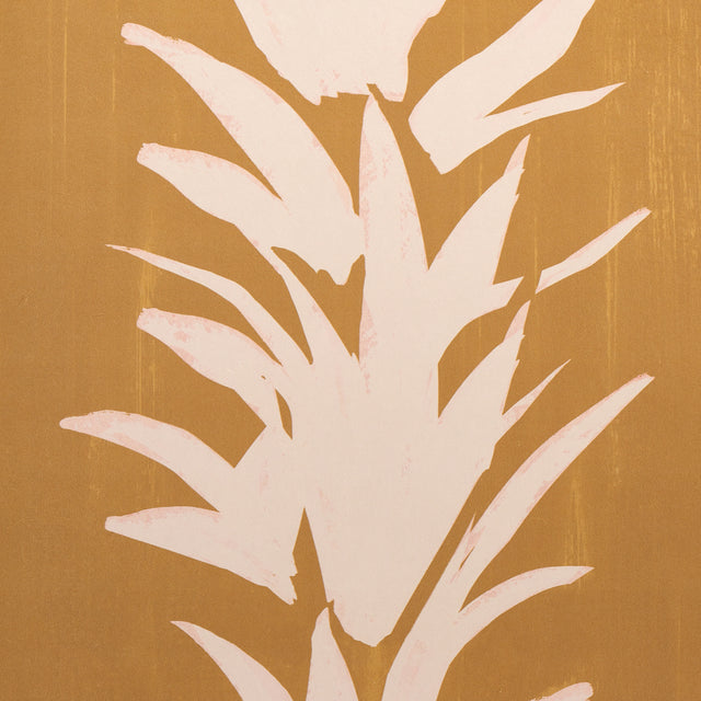 White Lotus Deep Yellow by Schumacher Painterly Botanical Wallpaper – Schumacher 5013662