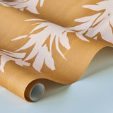 White Lotus Deep Yellow by Schumacher Painterly Botanical Wallpaper – Schumacher 5013662