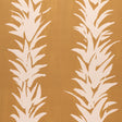 White Lotus wallpaper in deep yellow by Schumacher, featuring abstracted lotus forms in a painterly, botanical design.