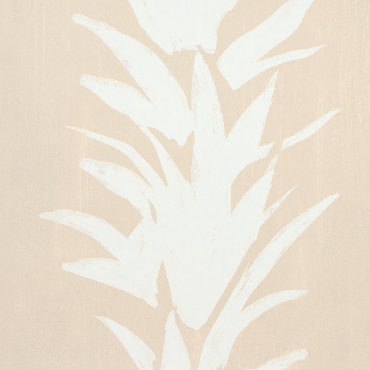 White Lotus Sand by Backdrop Modern Botanical Stripe Wallpaper – Schumacher 5013663