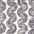 1975 Graphite by Backdrop - Curvilinear stripe wallpaper with handpainted look, mid-century modern style, Schumacher 5013670