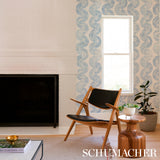 1975 Soft Blue by Schumacher Curvilinear Stripe Wallpaper – Backdrop Collection 5013671