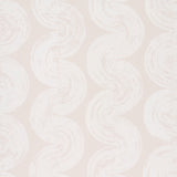 1975 by Backdrop for Schumacher in Light Beige, a curvilinear stripe wallpaper with a handpainted look and relaxed 1970s vibe.