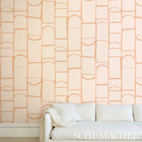 Bloomsbury Light Pink Geometric Wallpaper by Schumacher – Backdrop 5013680