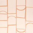 Bloomsbury wallpaper in light pink by Schumacher, featuring a playful geometric collage of arches and rectangles with tonal stripes.