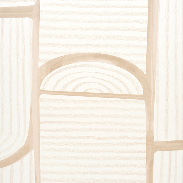 Bloomsbury Warm White Geometric Wallpaper by Backdrop – Schumacher 5013681
