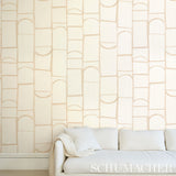 Bloomsbury Warm White Geometric Wallpaper by Backdrop – Schumacher 5013681