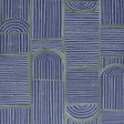 Bloomsbury Deep Navy by Backdrop geometric arch and stripe wallpaper, Schumacher 5013683